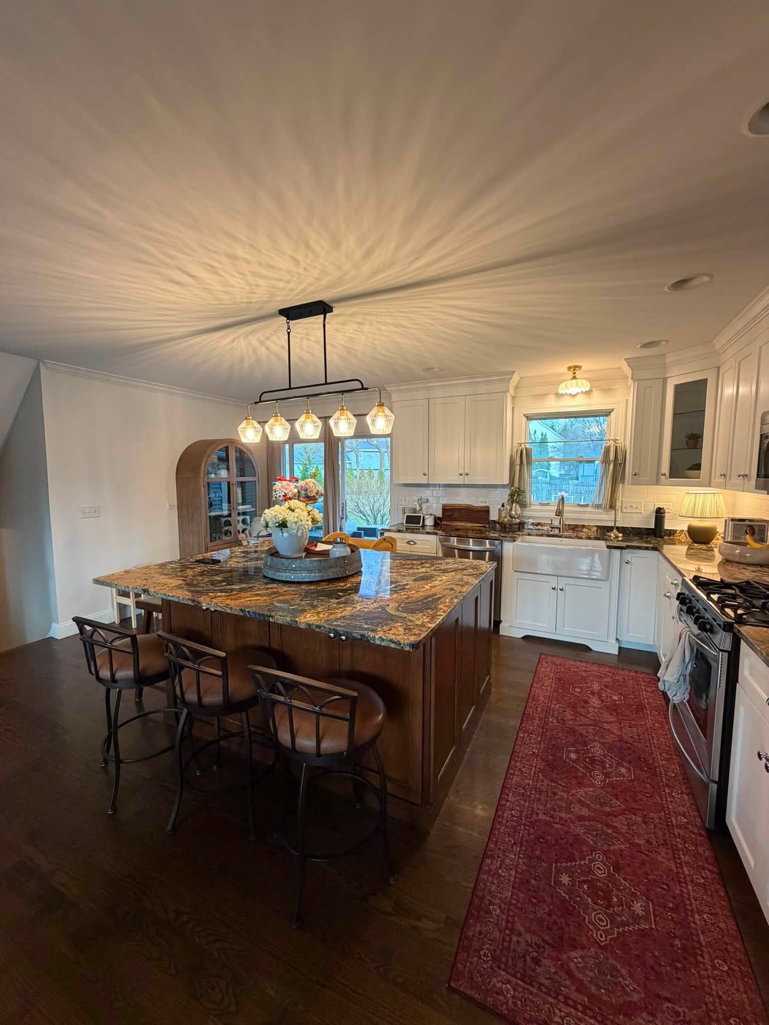 Kitchen remodel with granite island